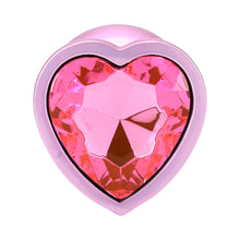 Booty Bling Heart Diamond Jeweled Metal Plug Pink Large