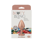 Booty Bling Heart Diamond Jeweled Metal Plug Gold Medium