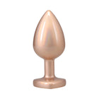 Booty Bling Heart Diamond Jeweled Metal Plug Gold Large