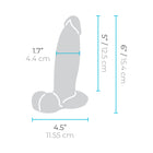 b-Vibe Slipskin Realistic Silicone Dildo 6 in. Girthy Cream