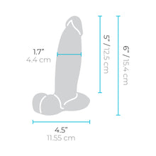 b-Vibe Slipskin Realistic Silicone Dildo 6 in. Girthy Brown
