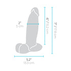 b-Vibe Slipskin Realistic Silicone Dildo 7 in. Girthy Brown