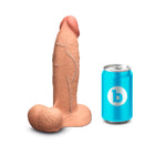 b-Vibe Slipskin Realistic Silicone Dildo 8 in. Girthy Mocha