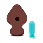 b-Vibe Slipskin Realistic Silicone Dildo 8 in. Girthy Brown