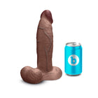 b-Vibe Slipskin Realistic Silicone Dildo 9 in. Girthy Brown