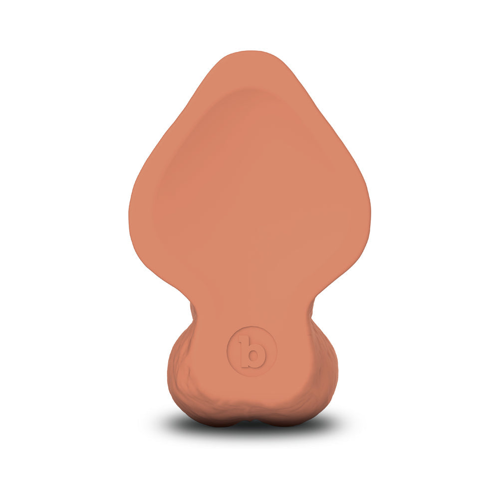 b-Vibe Slipskin Realistic Silicone Dildo 6.5 in. Curved Mocha