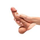 b-Vibe Slipskin Realistic Silicone Dildo 6.5 in. Curved Mocha