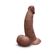 b-Vibe Slipskin Realistic Silicone Dildo 6.5 in. Curved Brown