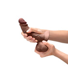 b-Vibe Slipskin Realistic Silicone Dildo 6.5 in. Curved Brown