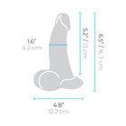 b-Vibe Slipskin Realistic Silicone Dildo 6.5 in. Curved Brown