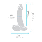 b-Vibe Slipskin Realistic Silicone Dildo 8 in. Curved Brown