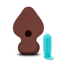 b-Vibe Slipskin Realistic Silicone Dildo 9 in. Curved Brown