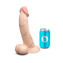 b-Vibe Slipskin Realistic Silicone Dildo 10 in. Curved Cream