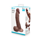 b-Vibe Slipskin Realistic Silicone Dildo 10 in. Curved Brown