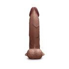 b-Vibe Slipskin Realistic Silicone Dildo 10 in. Curved Brown