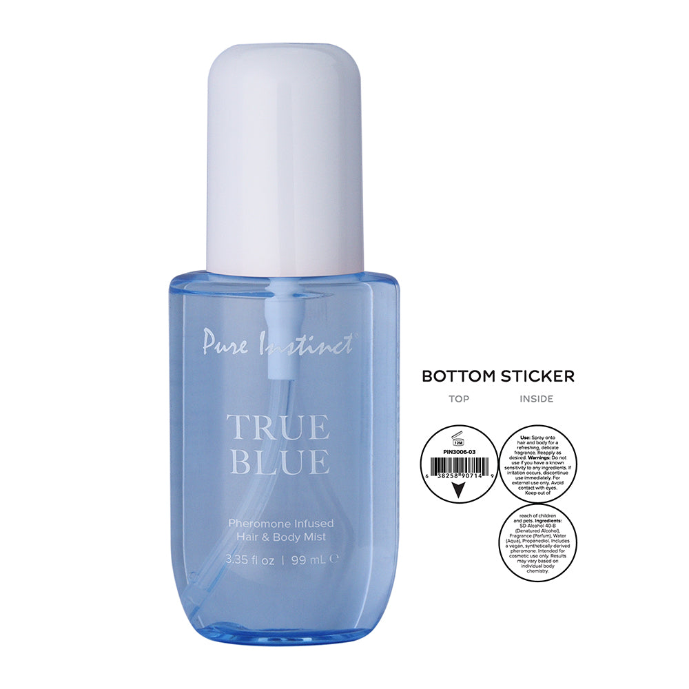Pure Instinct Pheromone Hair & Body Mist True Blue 3.35 oz.