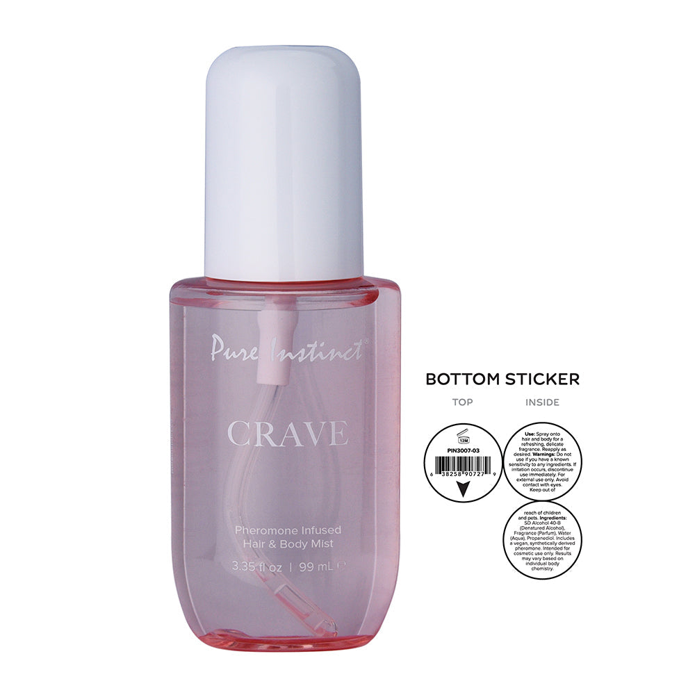 Pure Instinct Pheromone Hair & Body Mist Crave 3.35 oz.
