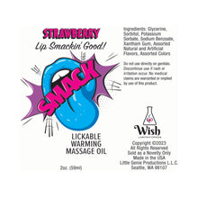 Smack Lickable Massage Oil 3 ml Pouch Strawberry