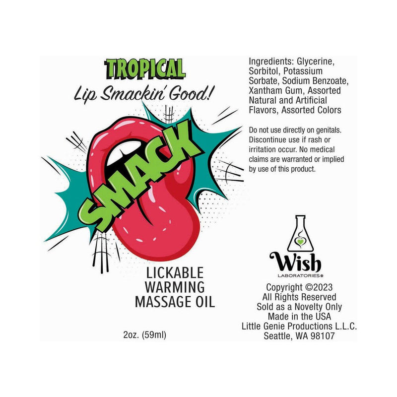 Smack Lickable Massage Oil 3 ml Pouch Tropical