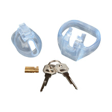 Blue Line Small Dick Acrylic Mini Chastity Cage