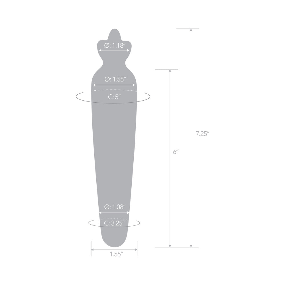 Glas Bunny''s Secret 7.25 in. Glass Dildo