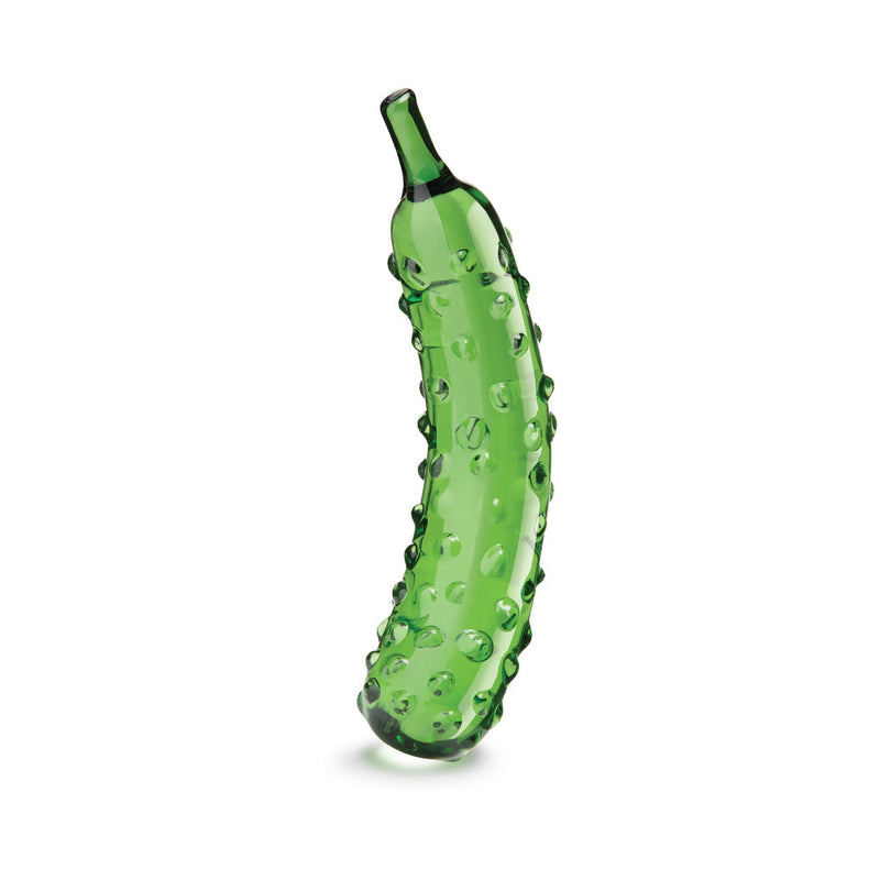 Glas Caressing Cucumber 8.25 in. Glass Dildo