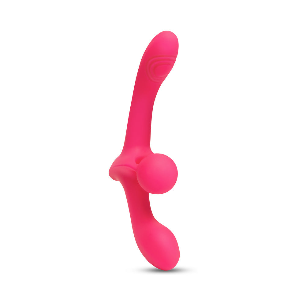 Together Double Tap Dual-Ended Vibrating Strapless Strap-on