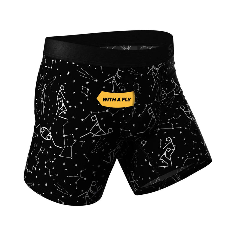 Shinesty The Big Bang Glow-in-the-Dark Constellation Ball Hammock Pouch Underwear with Fly 2XL