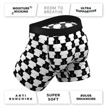 Shinesty The Chest Mate Checkered Ball Hammock Pouch Underwear with Fly L