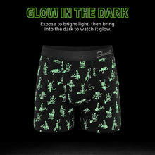 Shinesty The Bare Back Bones Glow-in-the-Dark Skeletons Ball Hammock Pouch Underwear with Fly L