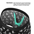 Shinesty The Bare Back Bones Glow-in-the-Dark Skeletons Ball Hammock Pouch Underwear with Fly L