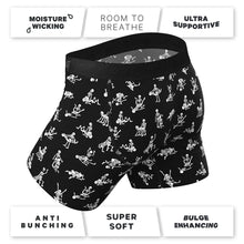 Shinesty The Bare Back Bones Glow-in-the-Dark Skeletons Ball Hammock Pouch Underwear with Fly L