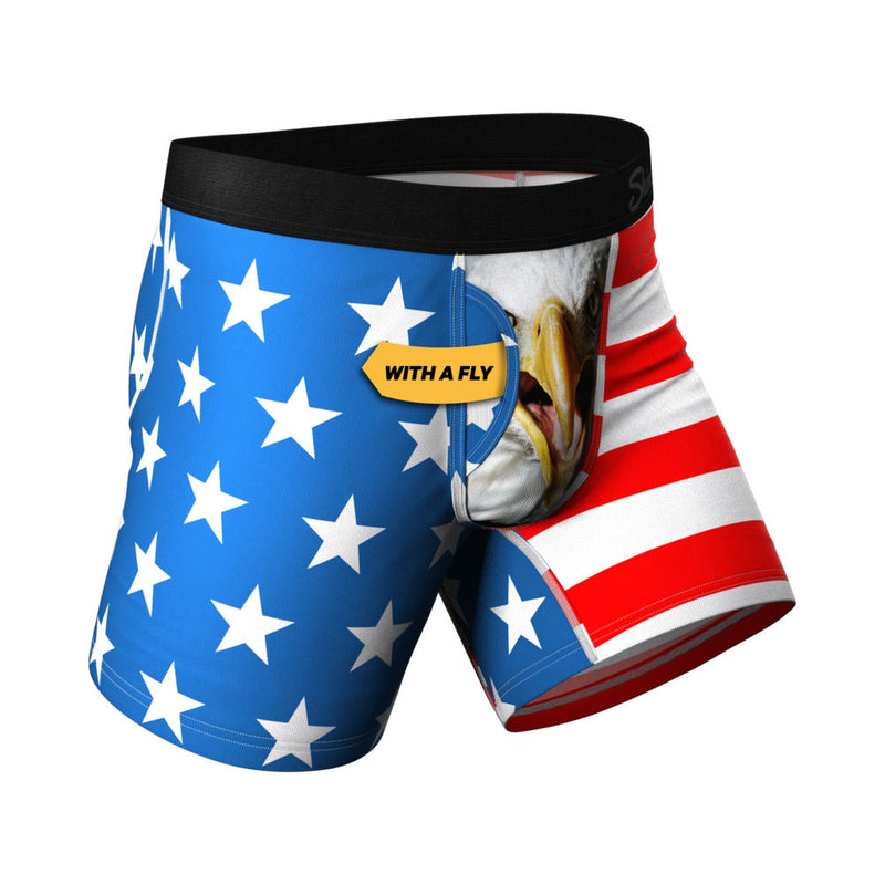 Shinesty The Mascot American Flag Ball Hammock Pouch Underwear with Fly XL