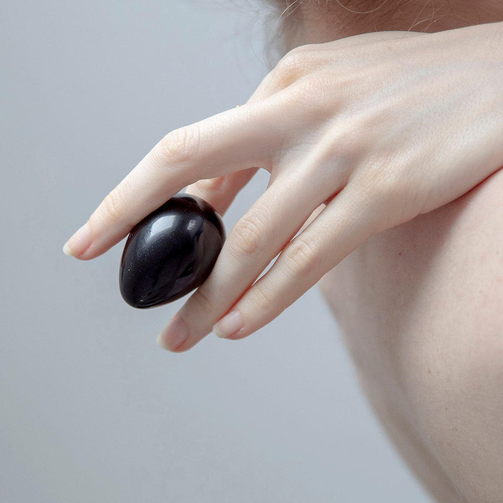 Chakrubs Xaga Yoni Egg Obsidian (non-drilled)
