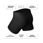 Shinesty The 009 Black Tuxedo Ball Hammock Pouch Underwear with Fly L