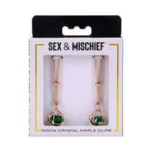 Sportsheets Sex & Mischief Indica Crystal Nipple Clips