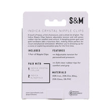 Sportsheets Sex & Mischief Indica Crystal Nipple Clips