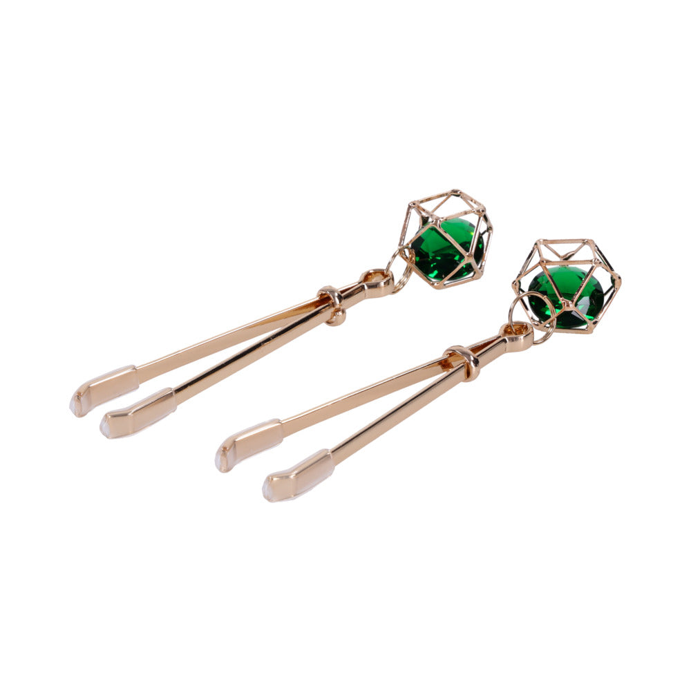 Sportsheets Sex & Mischief Indica Crystal Nipple Clips