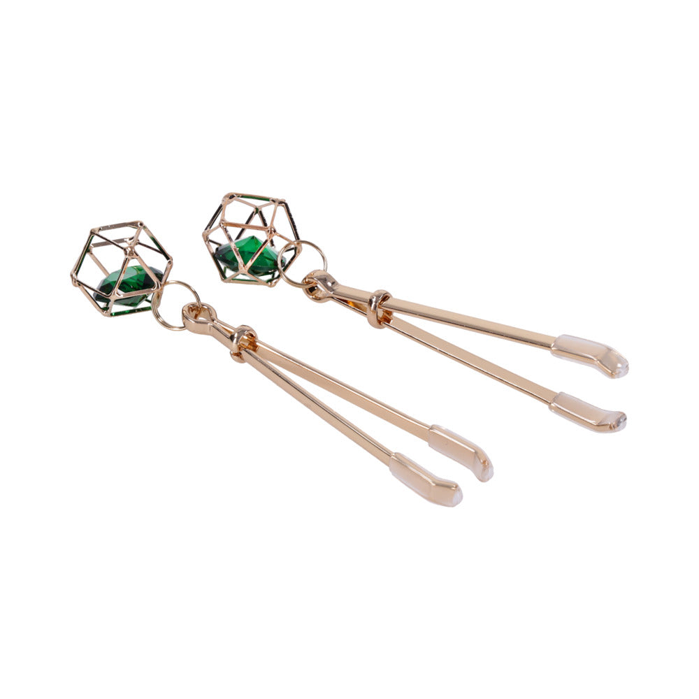 Sportsheets Sex & Mischief Indica Crystal Nipple Clips