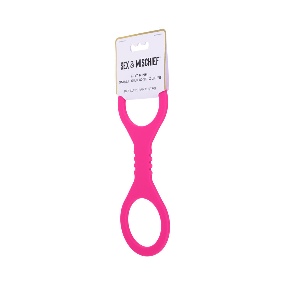 Sportsheets Sex & Mischief Small Hot Pink Silicone Cuffs
