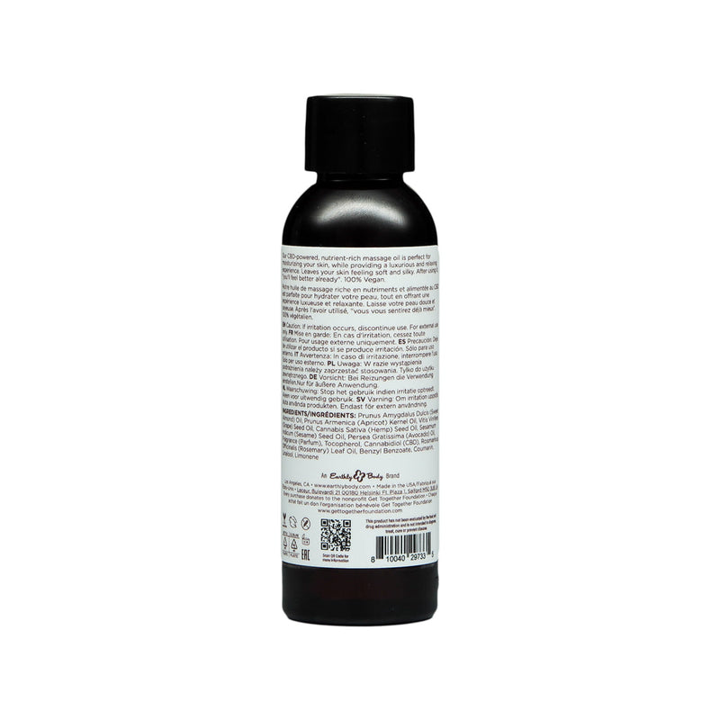 Earthly Body Hemp Seed CBD Relaxing Massage and Body Oil Lavender 2 oz.