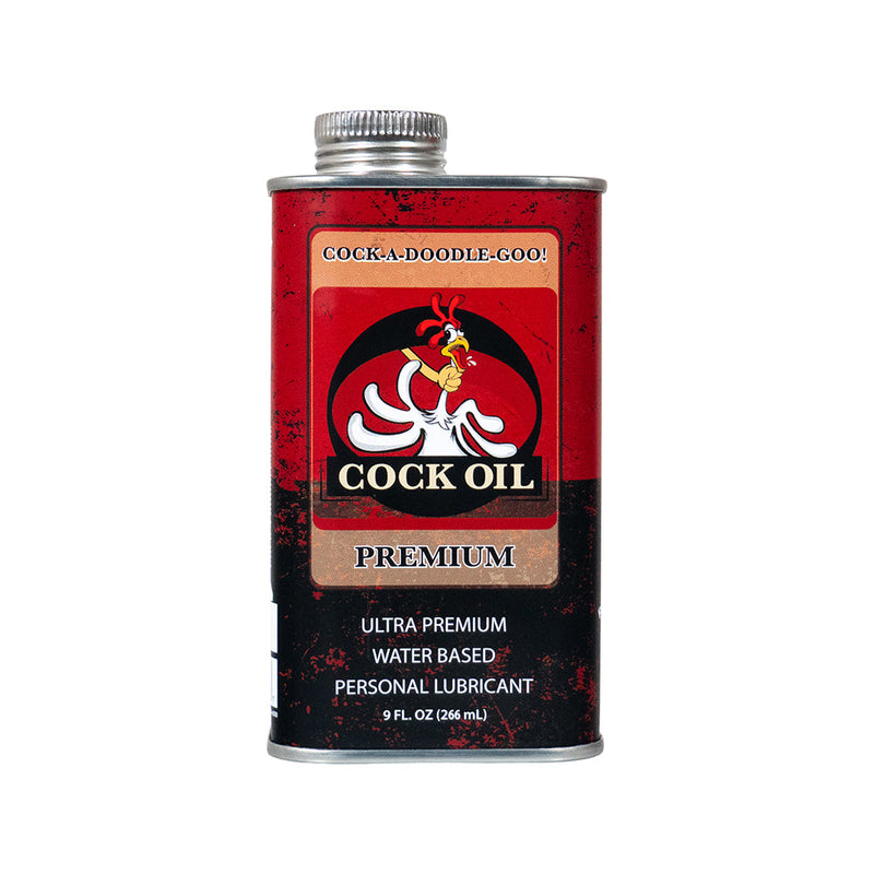 Cock Oil Water-Based Lubricant Metal Can with Inner Plastic Liner 9 oz.