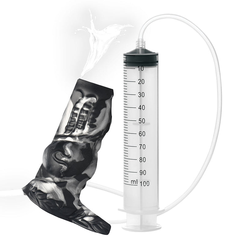 Creature Cocks Night Prowler Squirting Silicone Penis Enhancer Silver