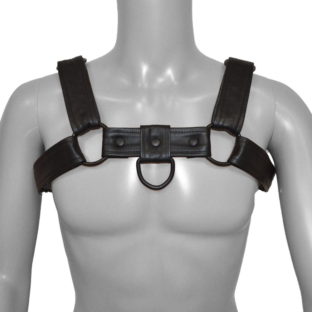 Prowler RED Bull Harness Black with Metal Fittings M