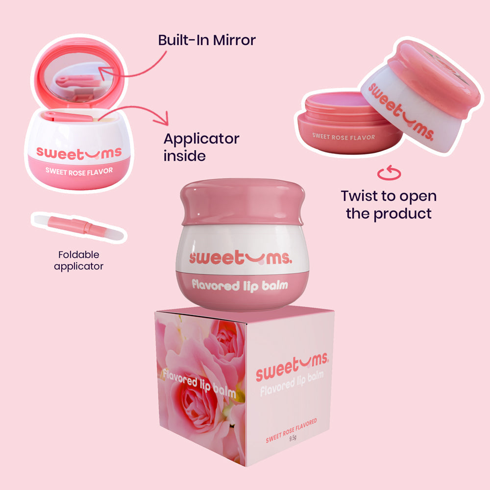 Sweetums Sweet Rose Flavored Lip Balm