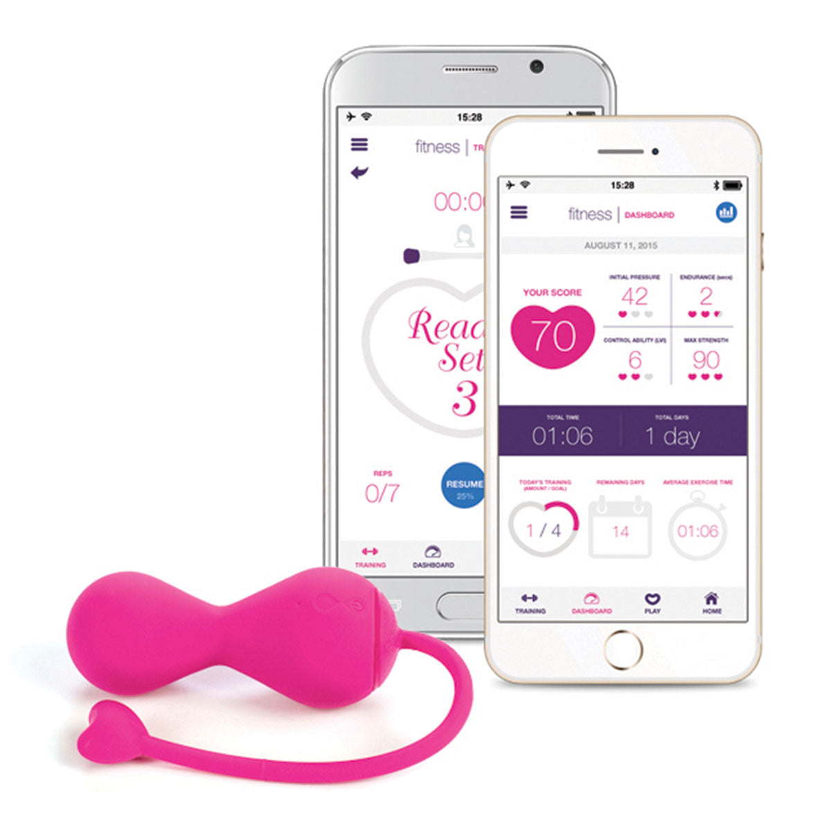 OhMiBod LoveLife Krush Smart Kegel Fitness Pink