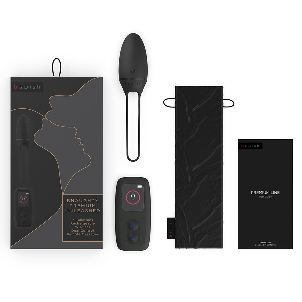 B Swish Bnaughty Premium Unleashed Vibrator Black