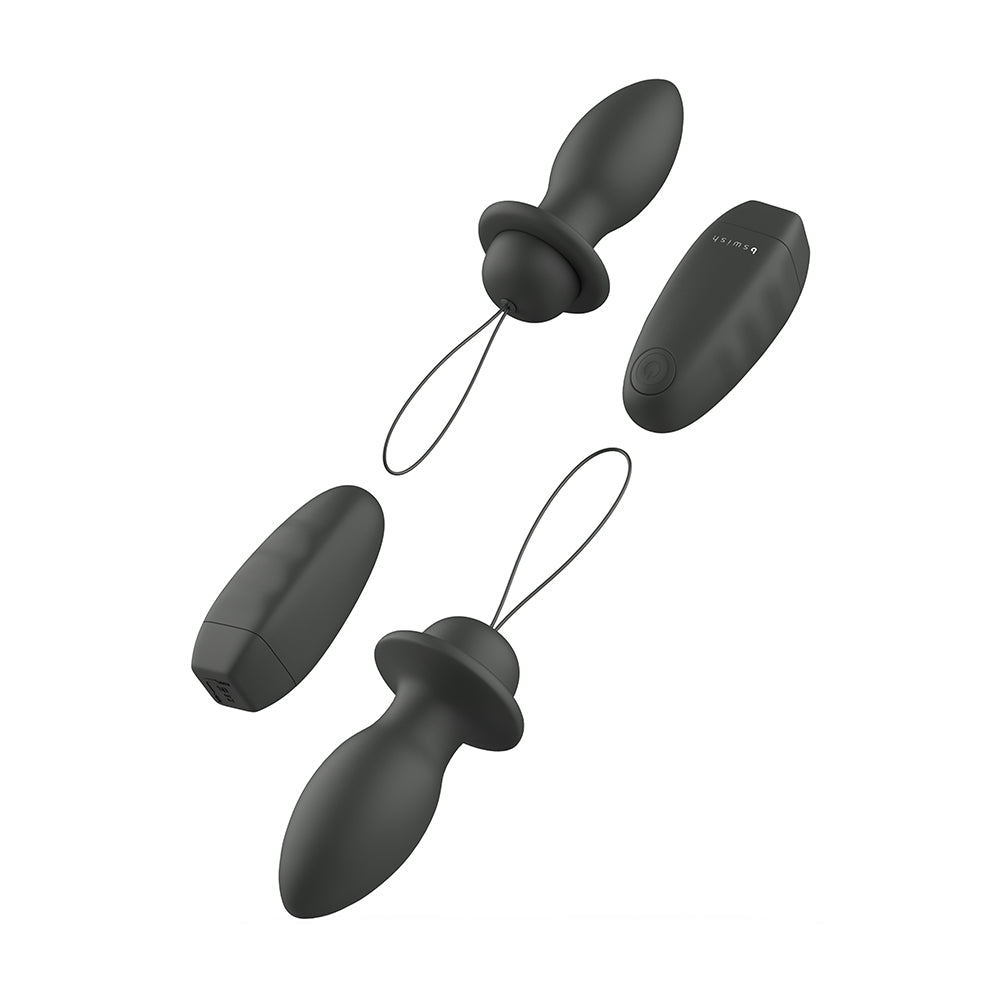 B Swish Bfilled Classic Unleashed Vibrating Plug Black