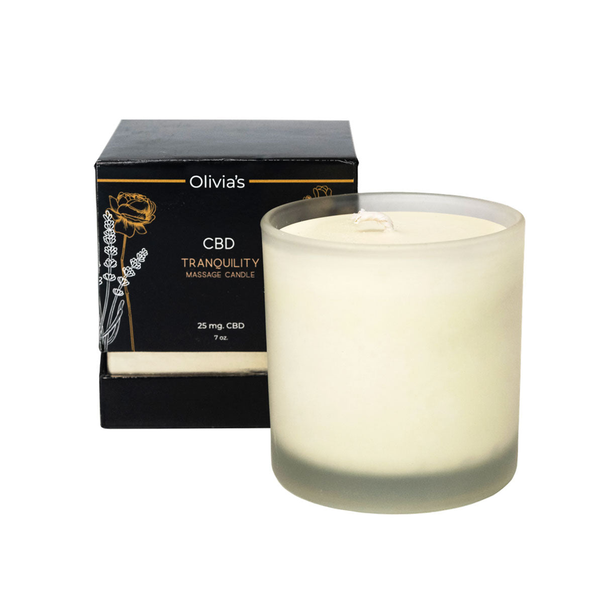 Olivia''s Boudoir CBD Tranquility Massage Candle 7 oz.