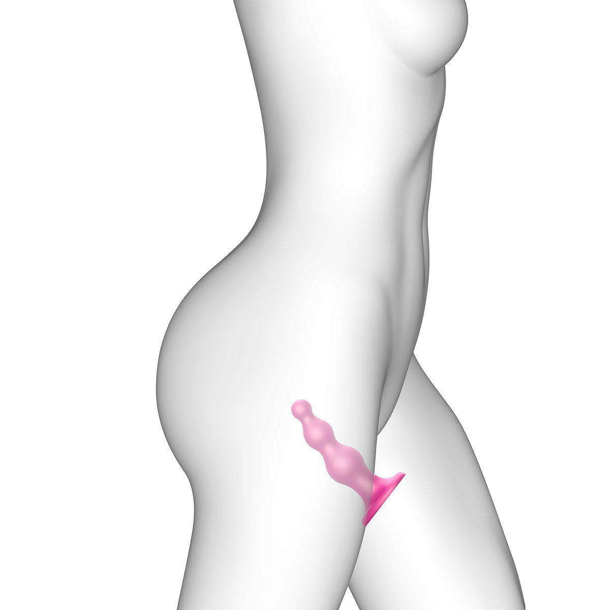 Strap-On-Me Dildo Plug Beads Large Raspberry